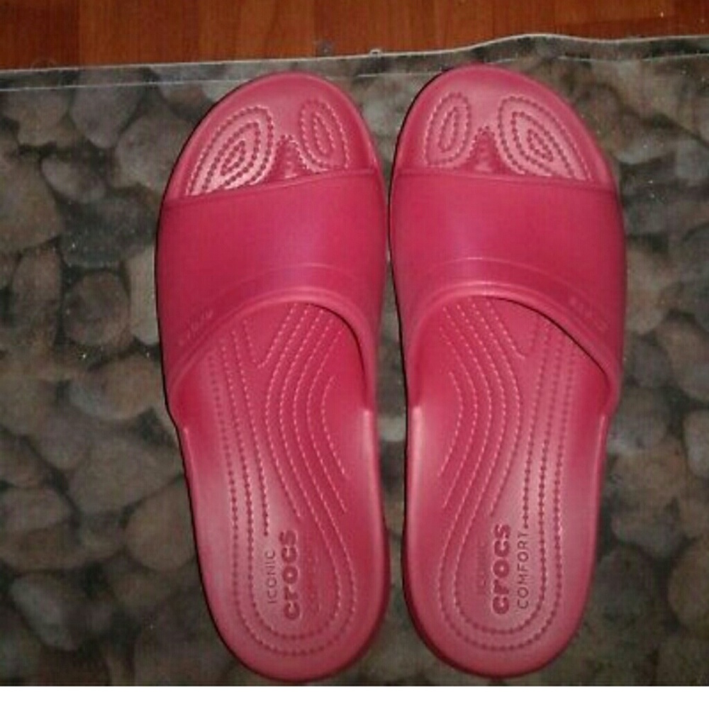 AUTH CROCS*CLASSIC SLIDE*PEPPER*US MEN'S 8*WOM. 10